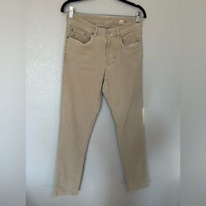 Faherty Men's Stretch Terry 5-Pocket Pant Slim Straight-Desert Khaki Sz 30